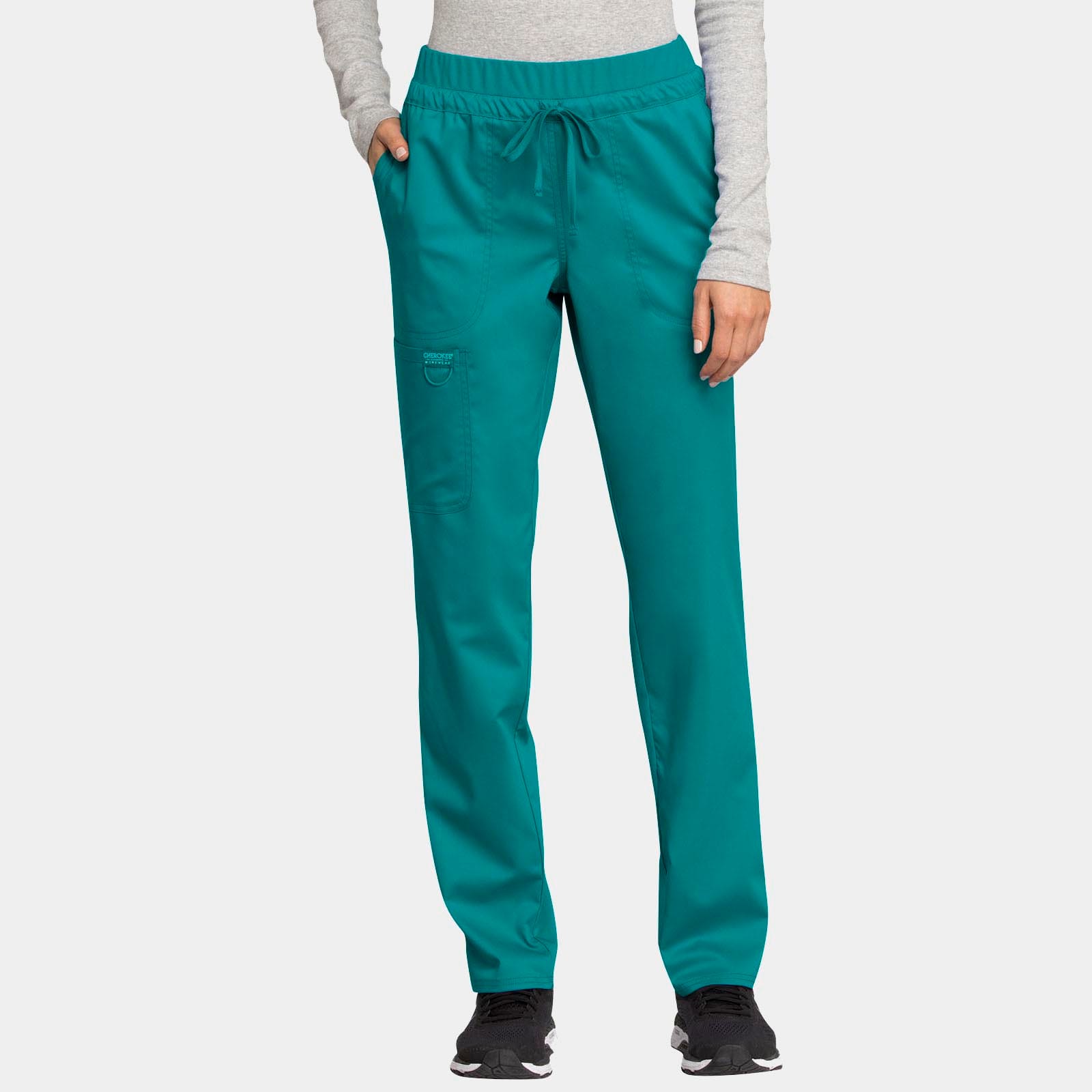 Mid Rise Tapered Leg Drawstring Pant Petite Length | WW105P