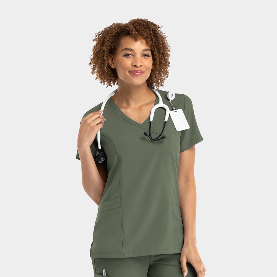 Women's Mock Wrap Top | 5002