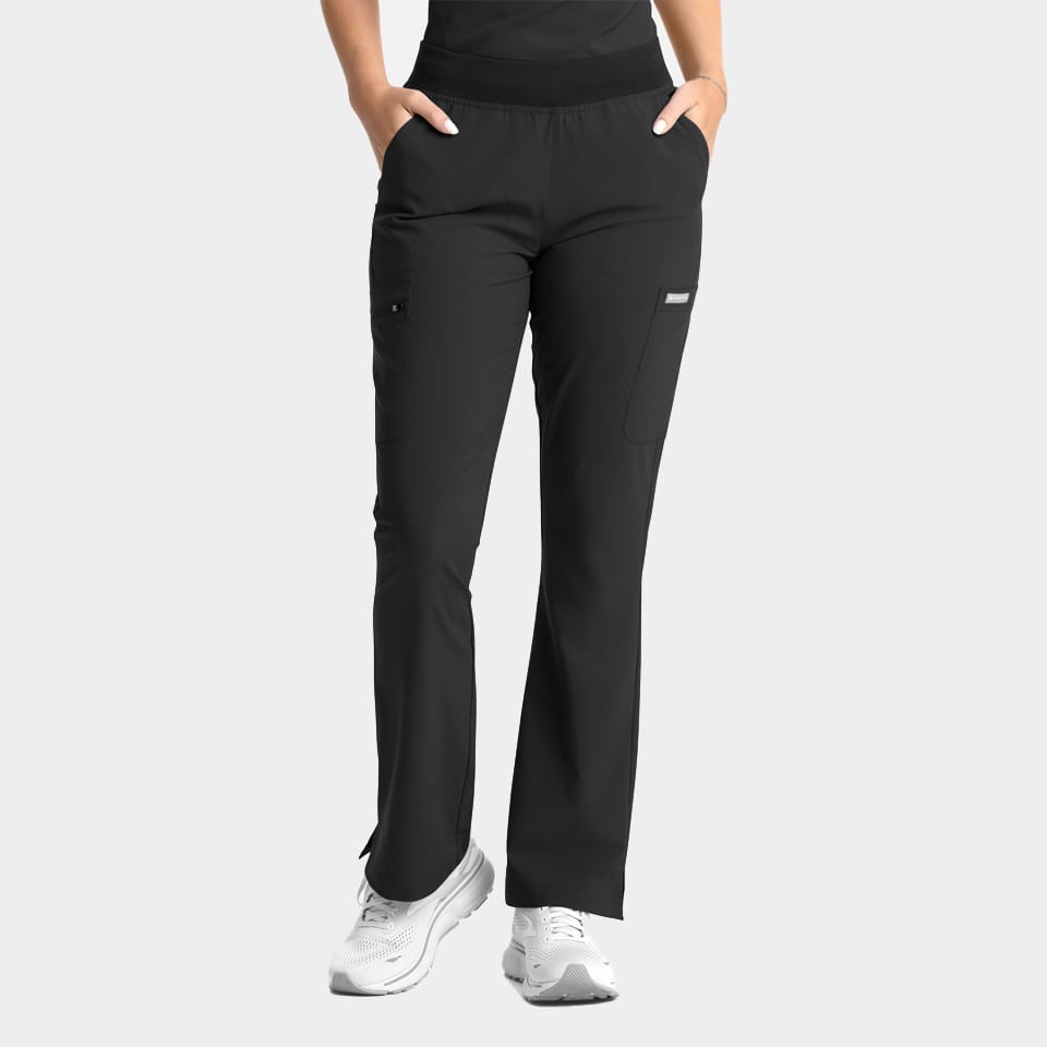 Women's Full Elastic Band Flare Leg Pant