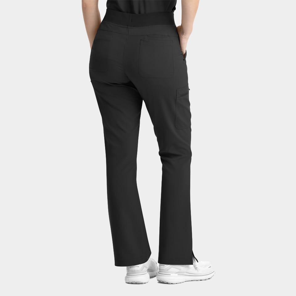 Women's Full Elastic Band Flare Leg Pant