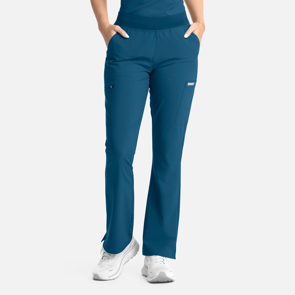 Women's Full Elastic Band Flare Leg Pant | 5093