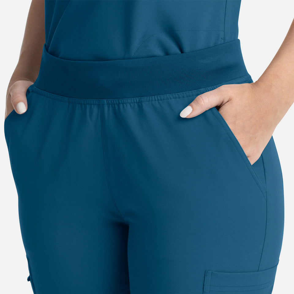 Women's Full Elastic Band Flare Leg Pant | 5093