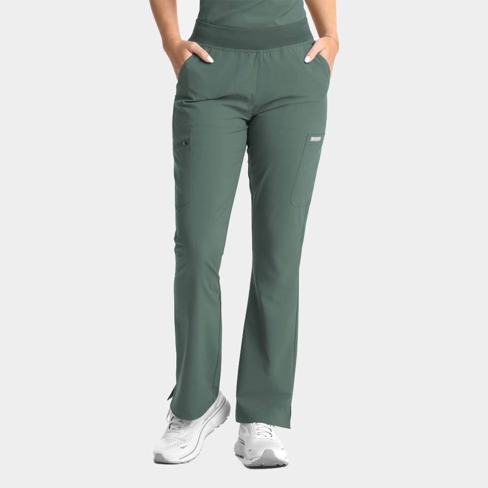 Women's Full Elastic Band Flare Leg Pant | 5093