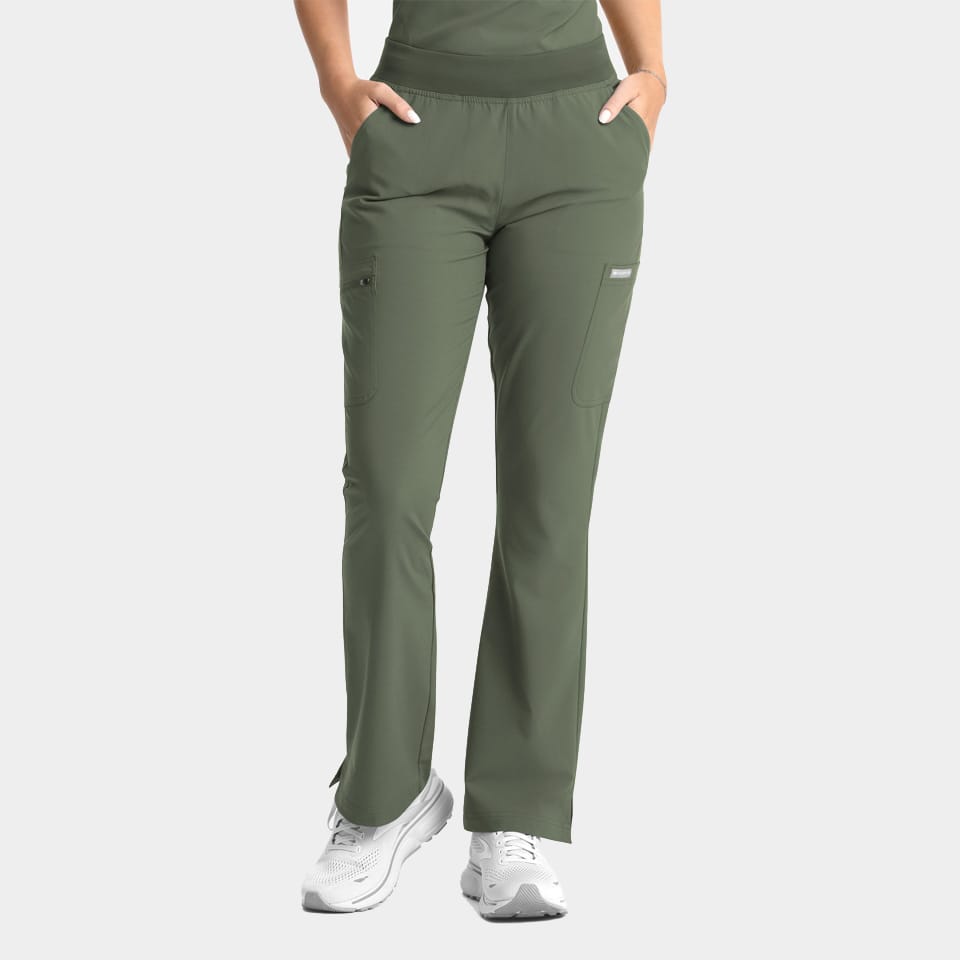 Women's Full Elastic Band Flare Leg Pant | 5093