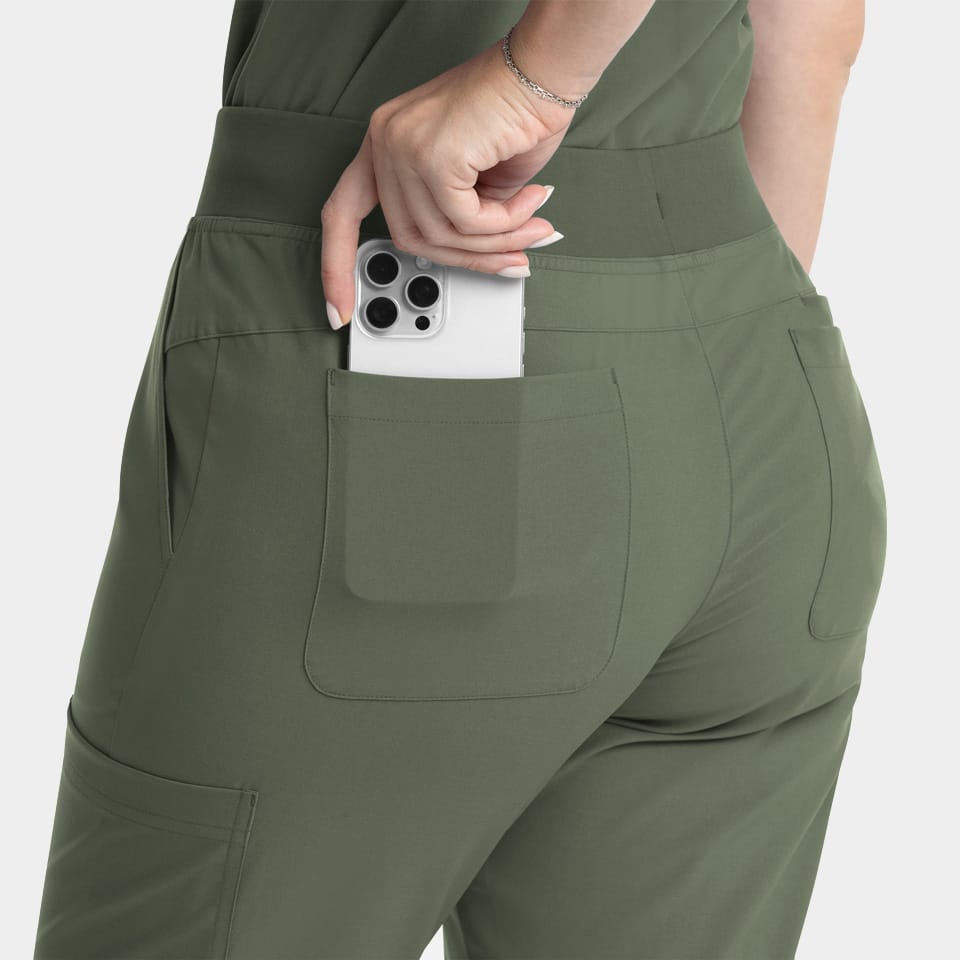 Women's Full Elastic Band Flare Leg Pant | 5093