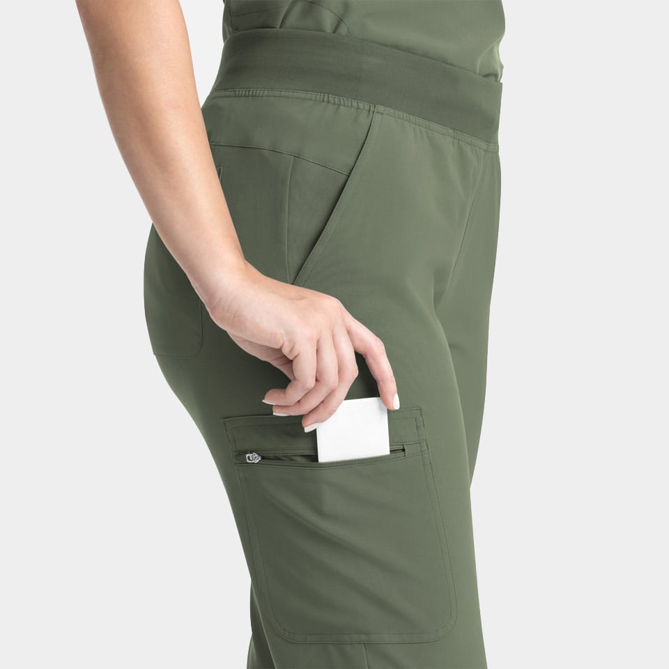 Women's Full Elastic Band Flare Leg Pant | 5093