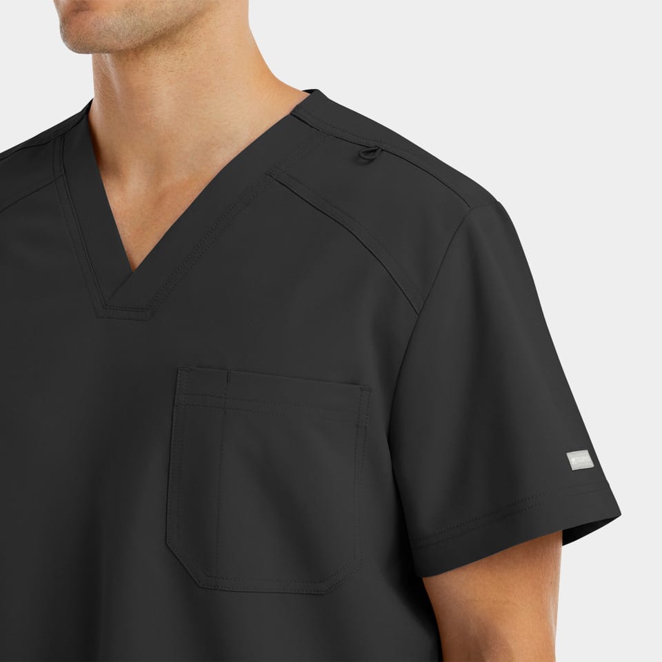 Men's Chest Pocket V-Neck Top | 5801