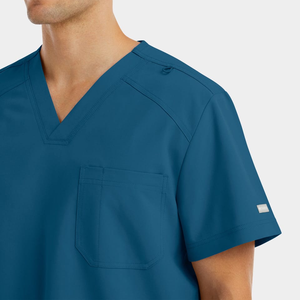 Men's Chest Pocket V-Neck Top | 5801