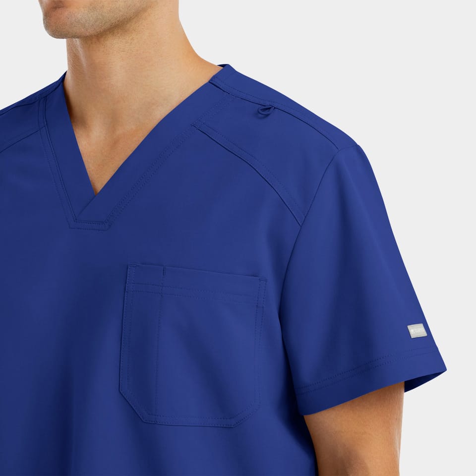Men's Chest Pocket V-Neck Top | 5801