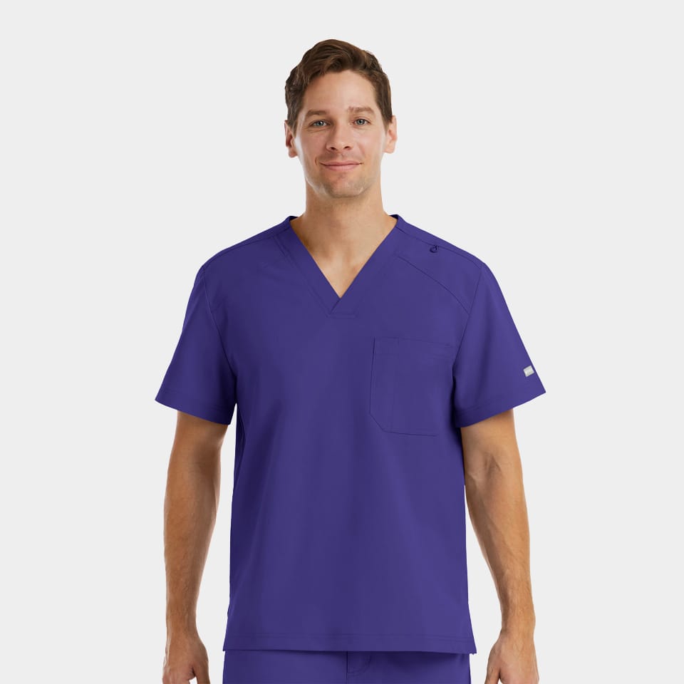 Men's Chest Pocket V-Neck Top | 5801