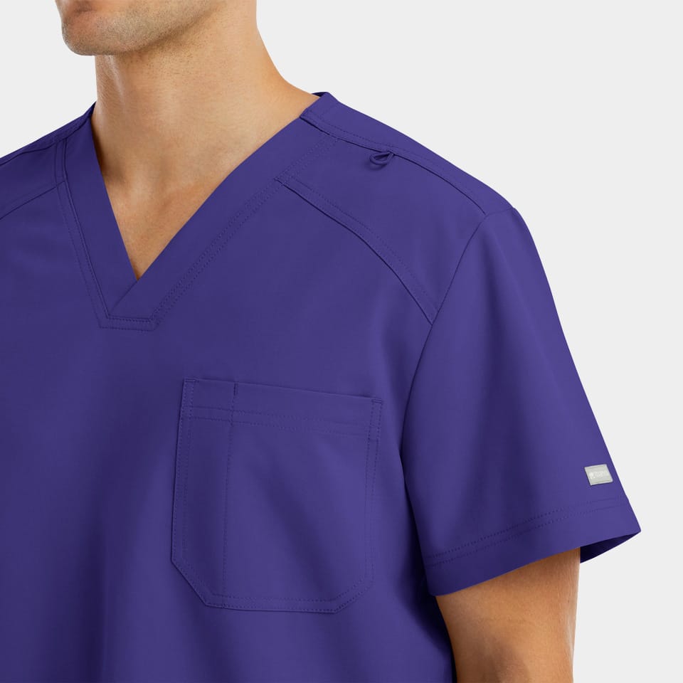 Men's Chest Pocket V-Neck Top | 5801