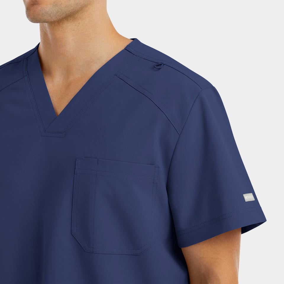 Men's Chest Pocket V-Neck Top | 5801