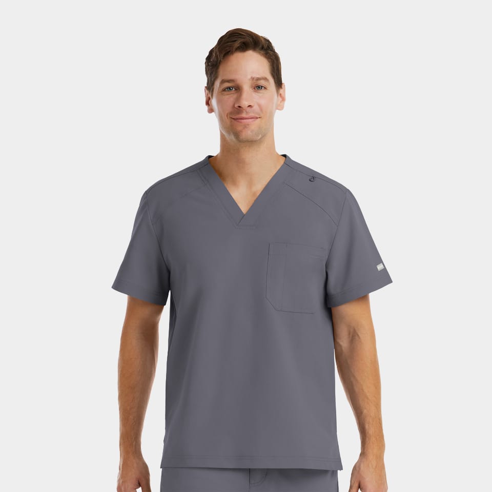 Men's Chest Pocket V-Neck Top | 5801