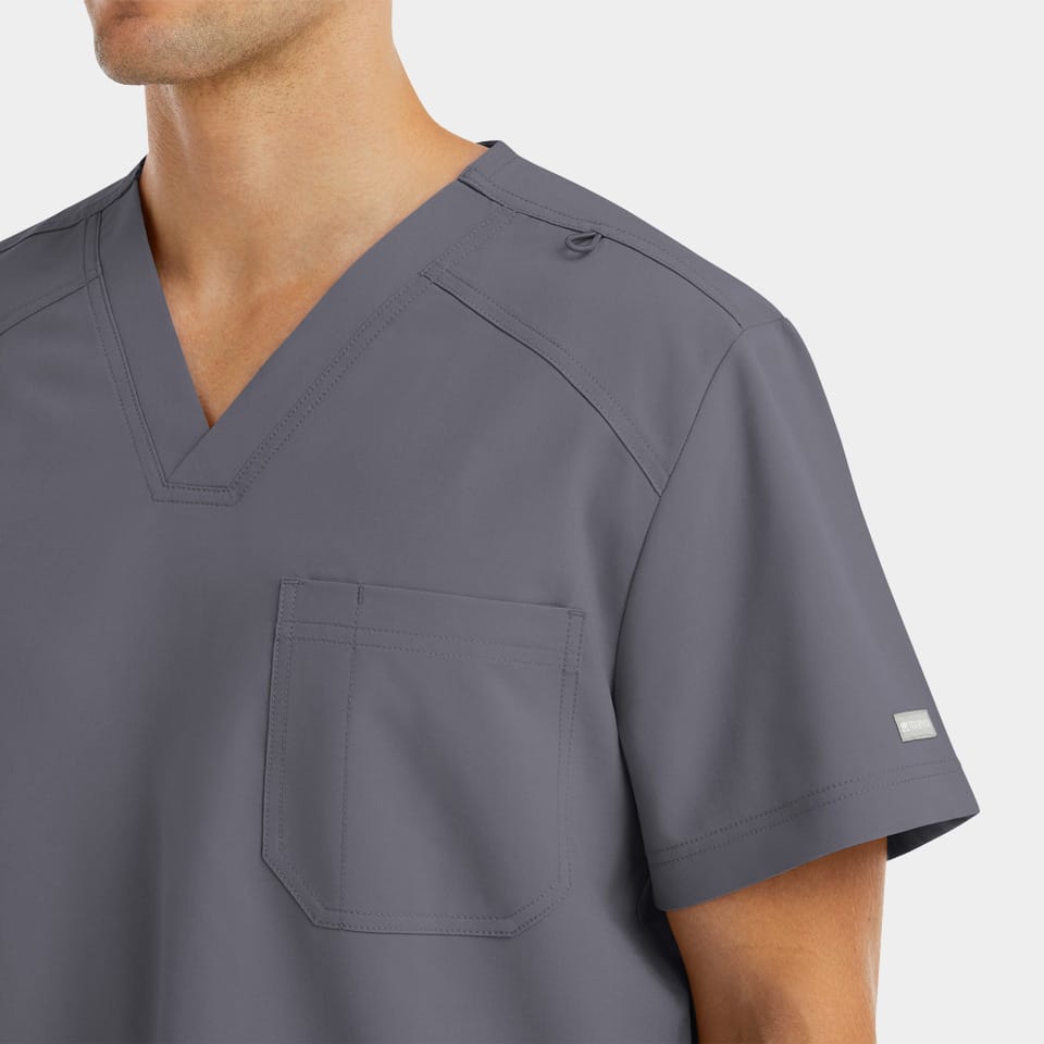 Men's Chest Pocket V-Neck Top | 5801