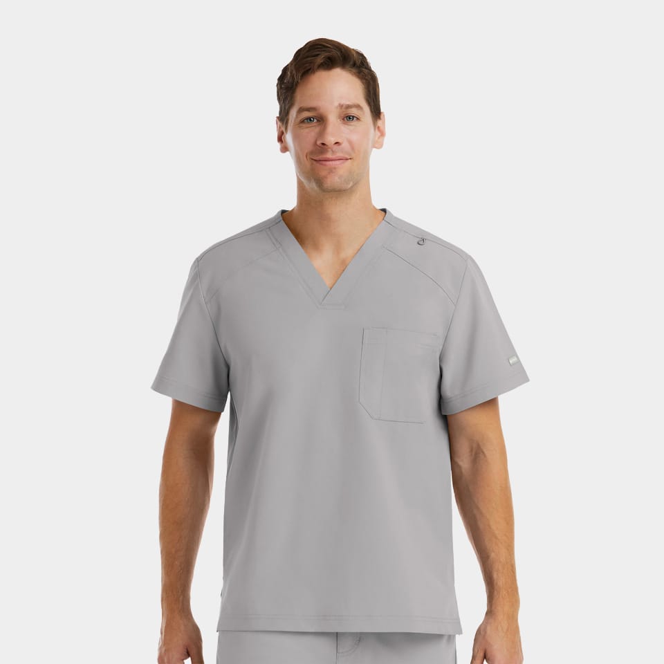 Men's Chest Pocket V-Neck Top | 5801