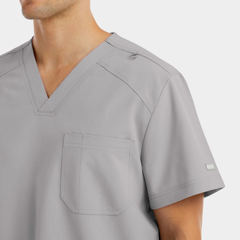 Men's Chest Pocket V-Neck Top | 5801
