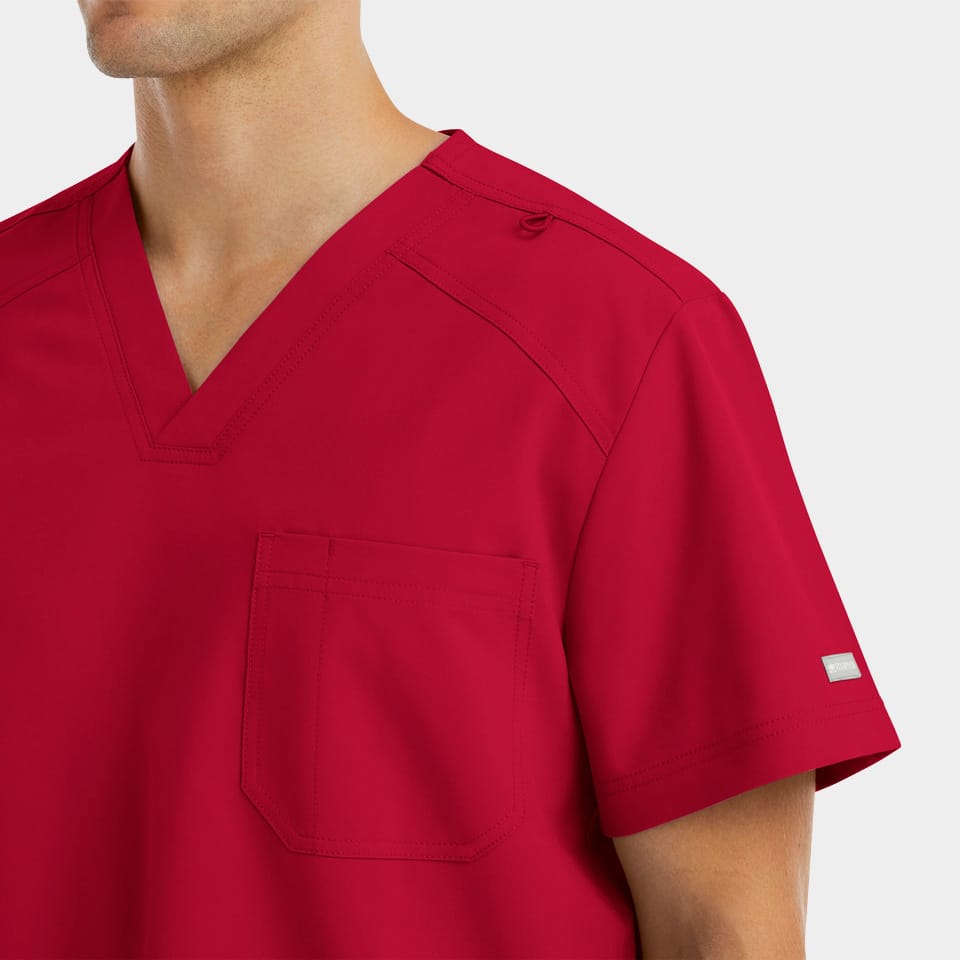 Men's Chest Pocket V-Neck Top | 5801