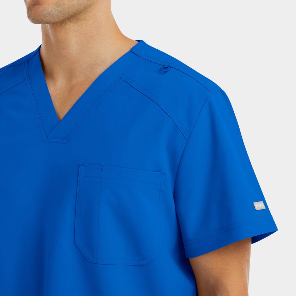 Men's Chest Pocket V-Neck Top | 5801
