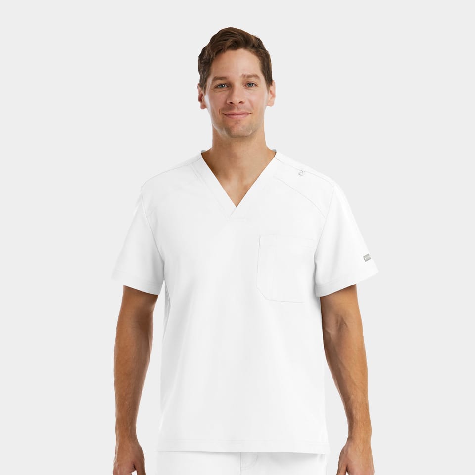 Men's Chest Pocket V-Neck Top | 5801