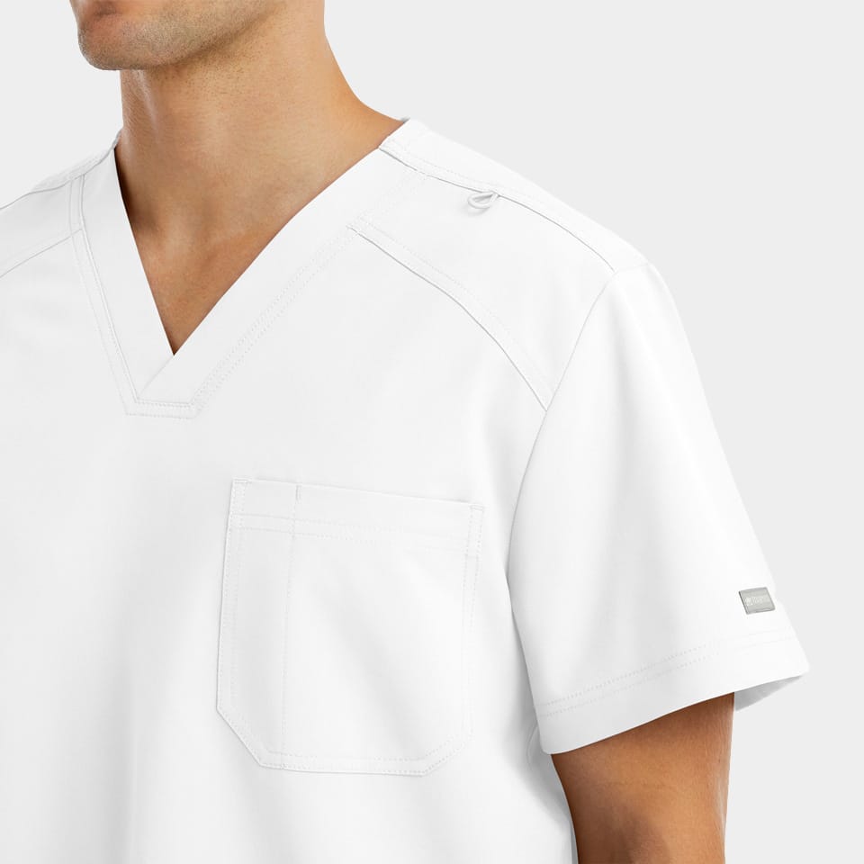 Men's Chest Pocket V-Neck Top | 5801