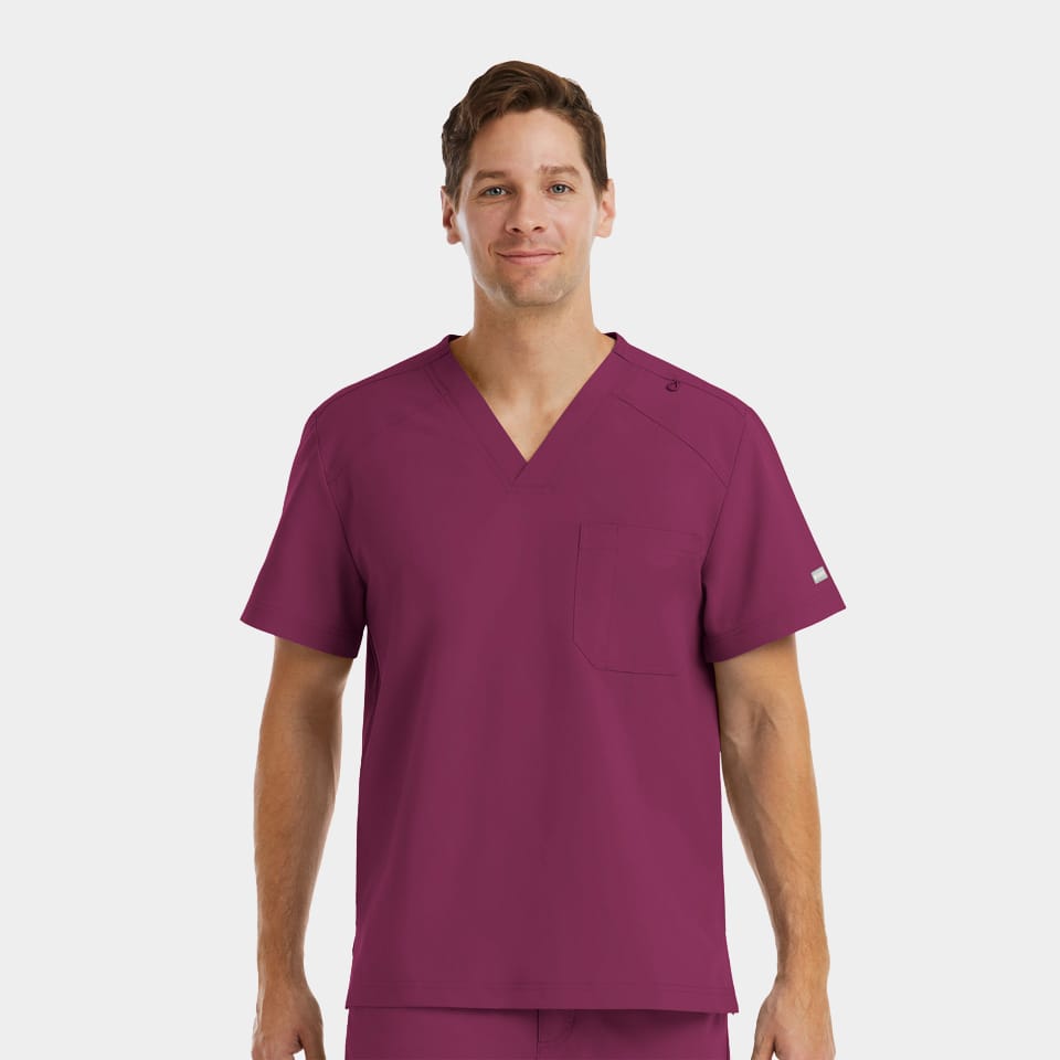 Men's Chest Pocket V-Neck Top | 5801