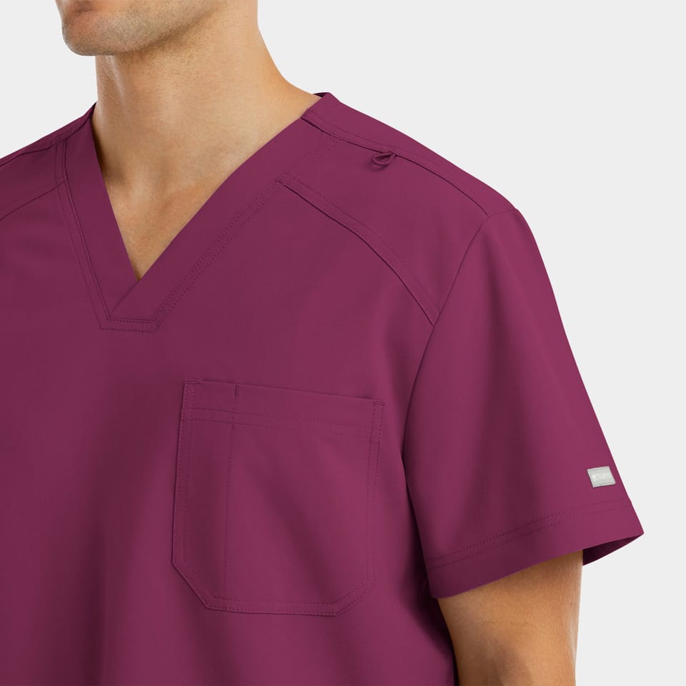Men's Chest Pocket V-Neck Top | 5801