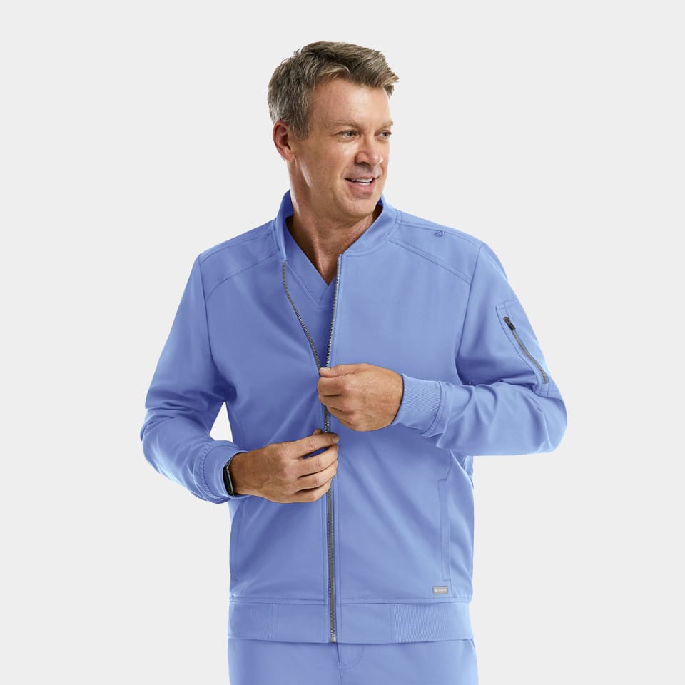 Men's Front Zip Warm-Up Jacket | 5861