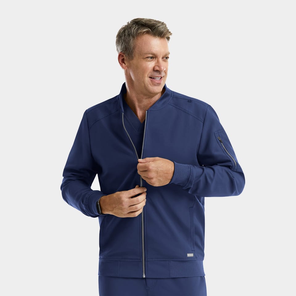 Men's Front Zip Warm-Up Jacket | 5861