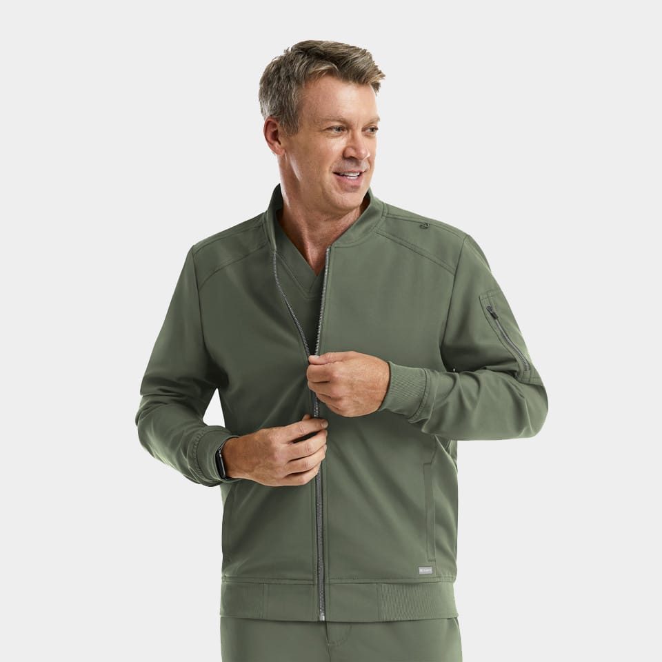 Men's Front Zip Warm-Up Jacket | 5861
