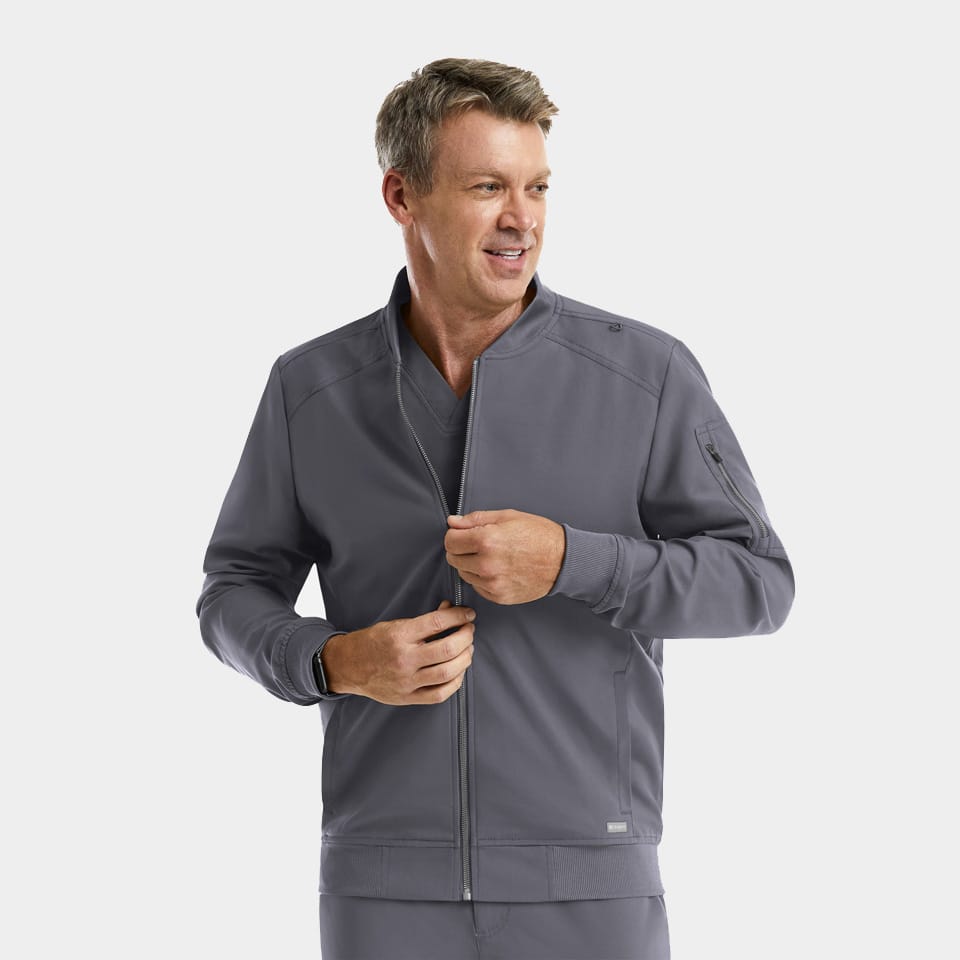 Men's Front Zip Warm-Up Jacket | 5861
