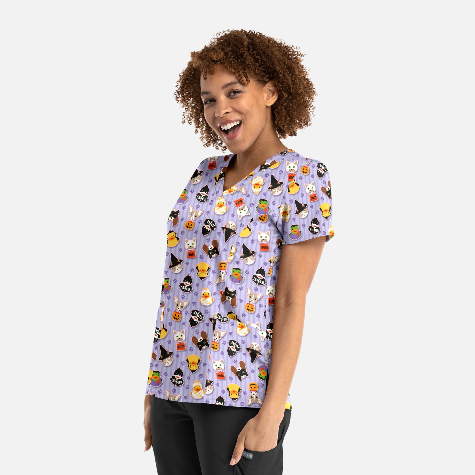 Halloween Scrub Top