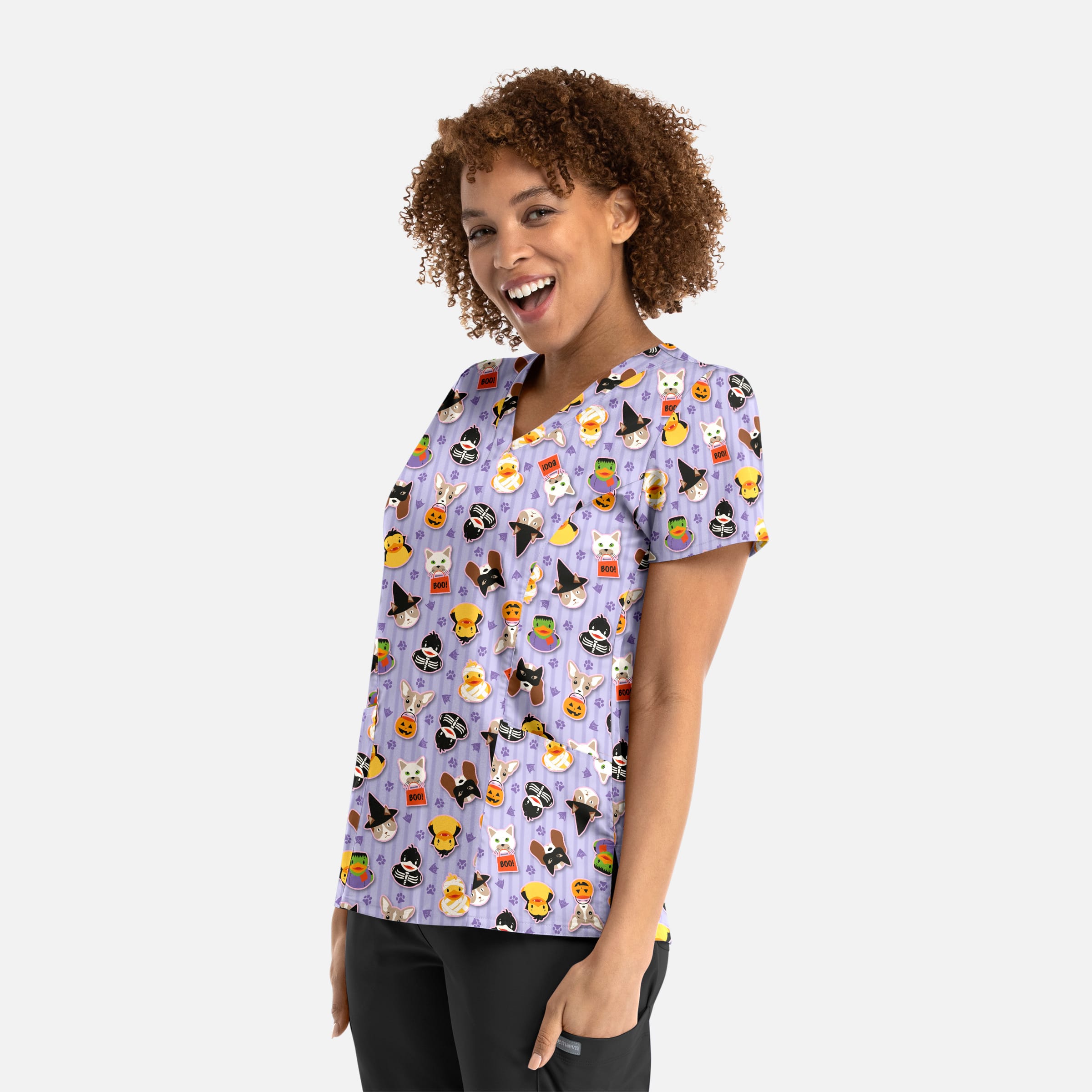 Halloween Scrub Top