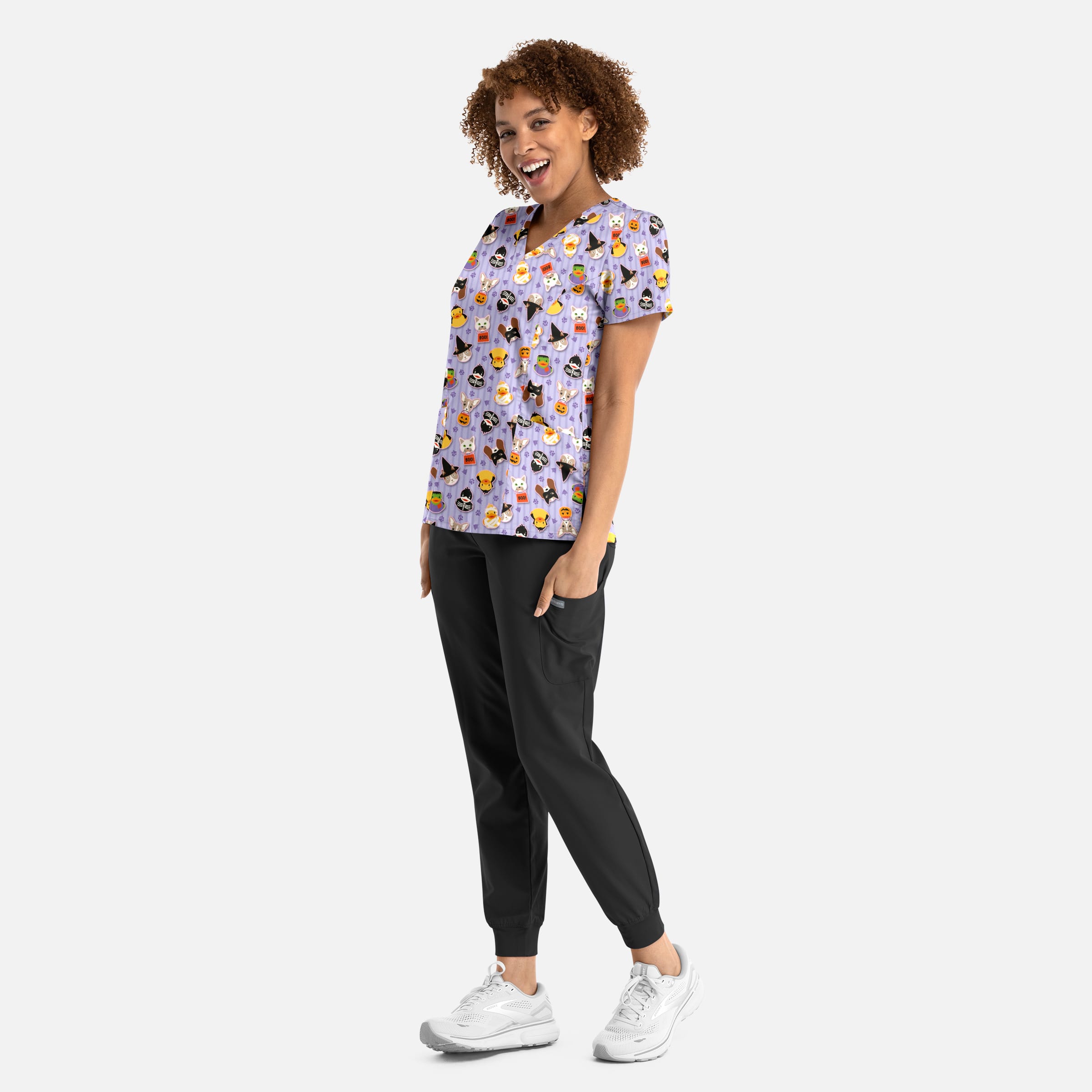 Halloween Scrub Top – Spooky Squad | 1797-SPSD