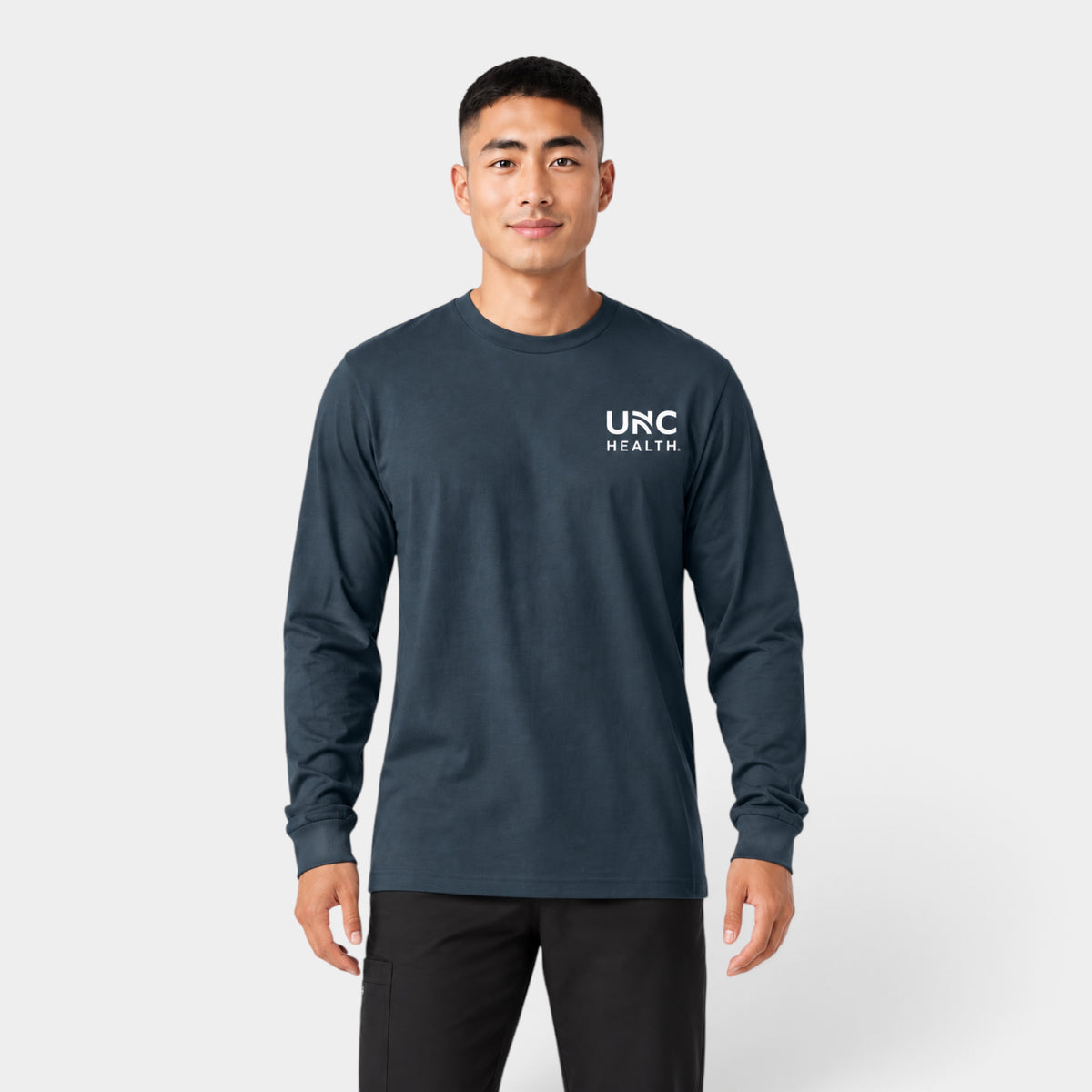 UNC Health – Long Sleeve Unisex Tee – Vintage Navy