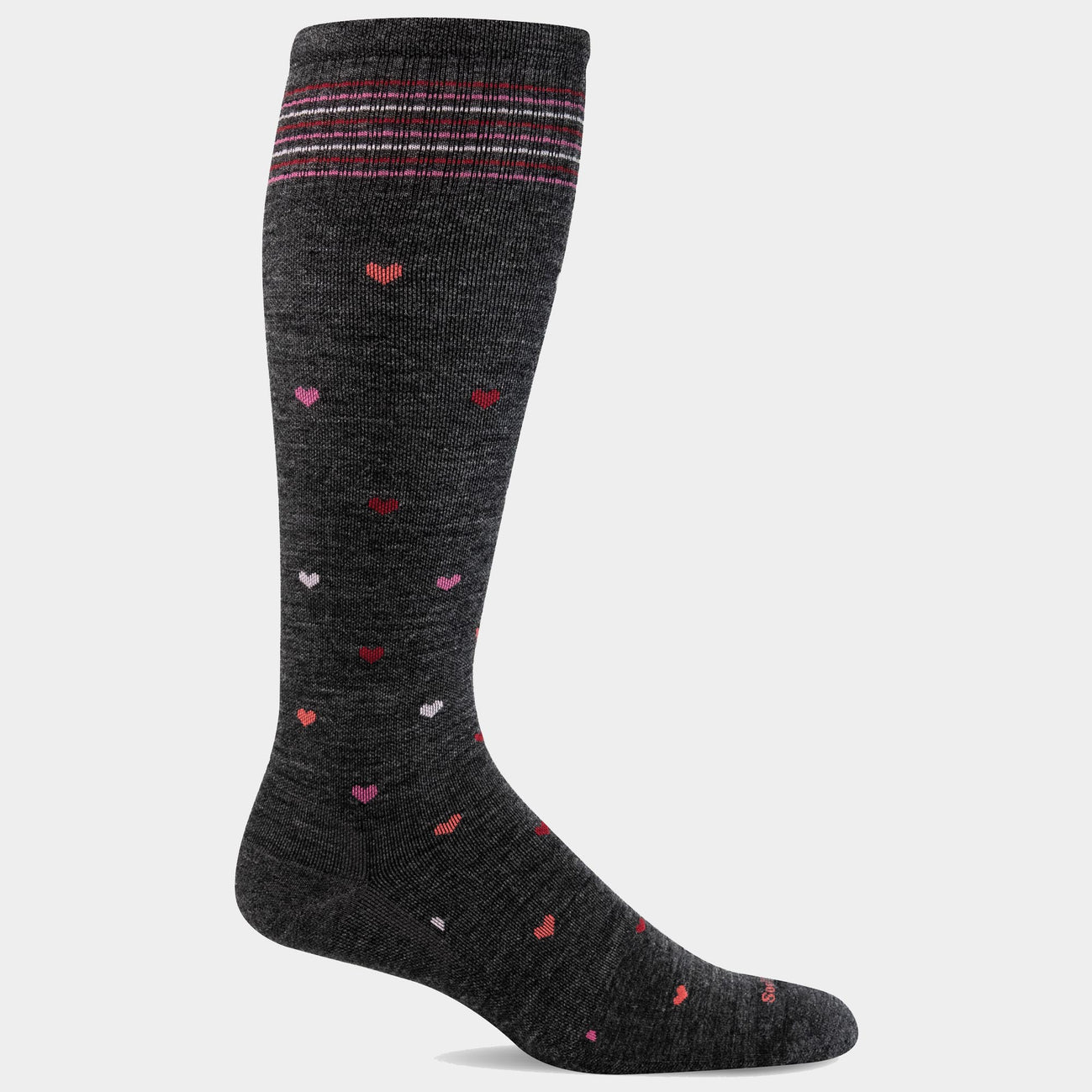 Women's Full Heart Compression Socks - Wide Calf | SW131W