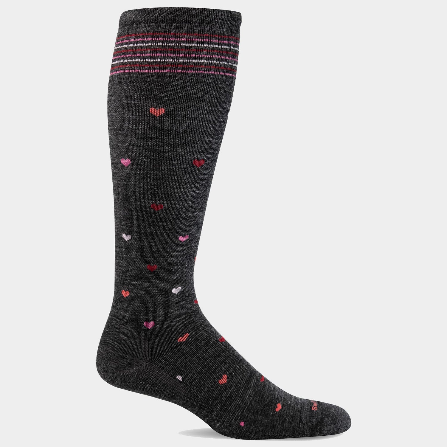 Women's Full Heart Compression Socks - Wide Calf | SW131W