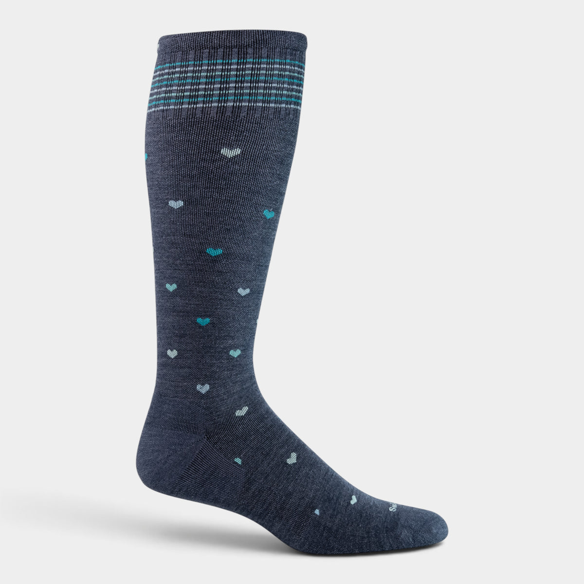 Women's Full Heart Compression Socks - Wide Calf | SW131W