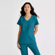 Skechers Women's Single Pocket V-Neck Tuck In Top | SKT147