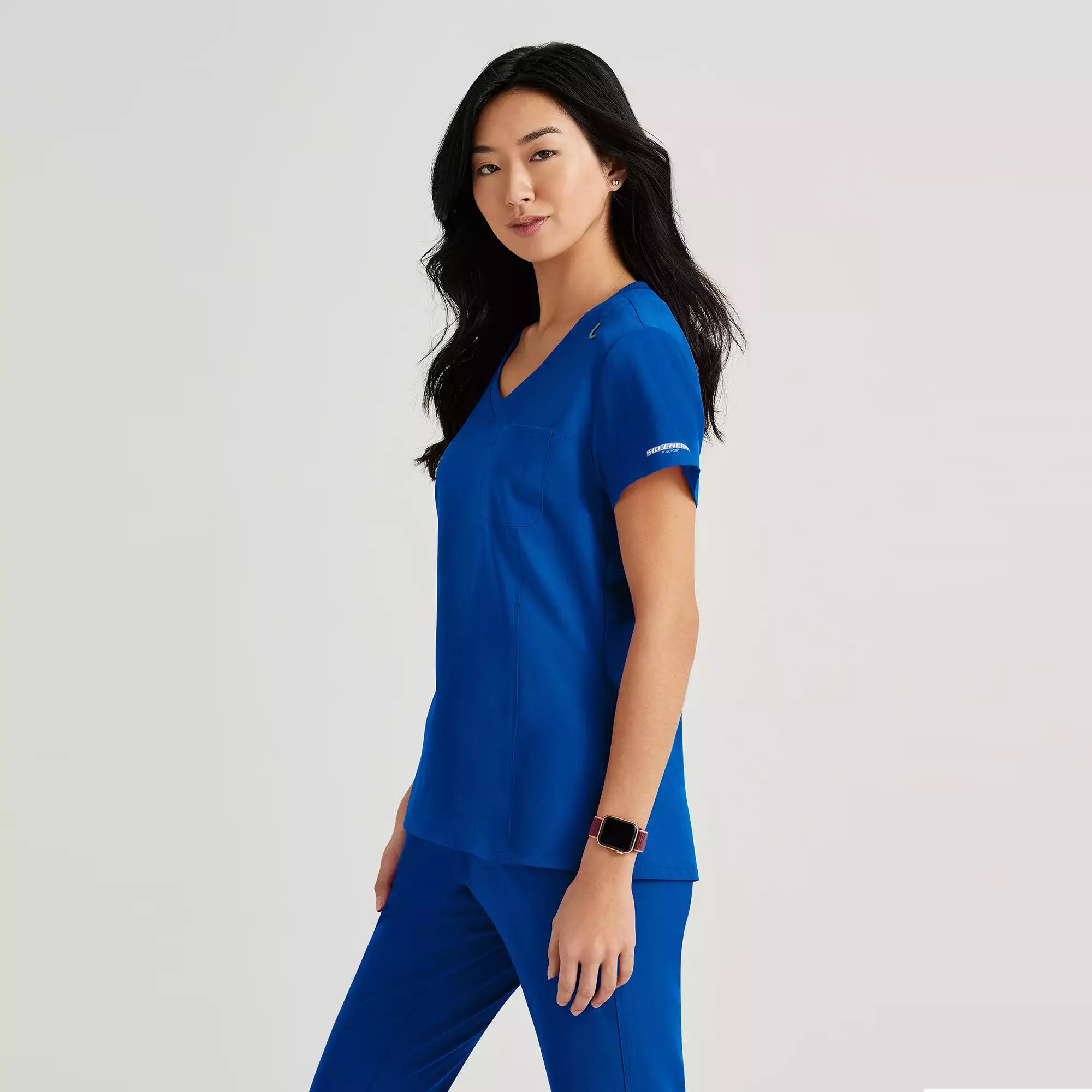 Skechers Women's Single Pocket V-Neck Tuck In Top | SKT147