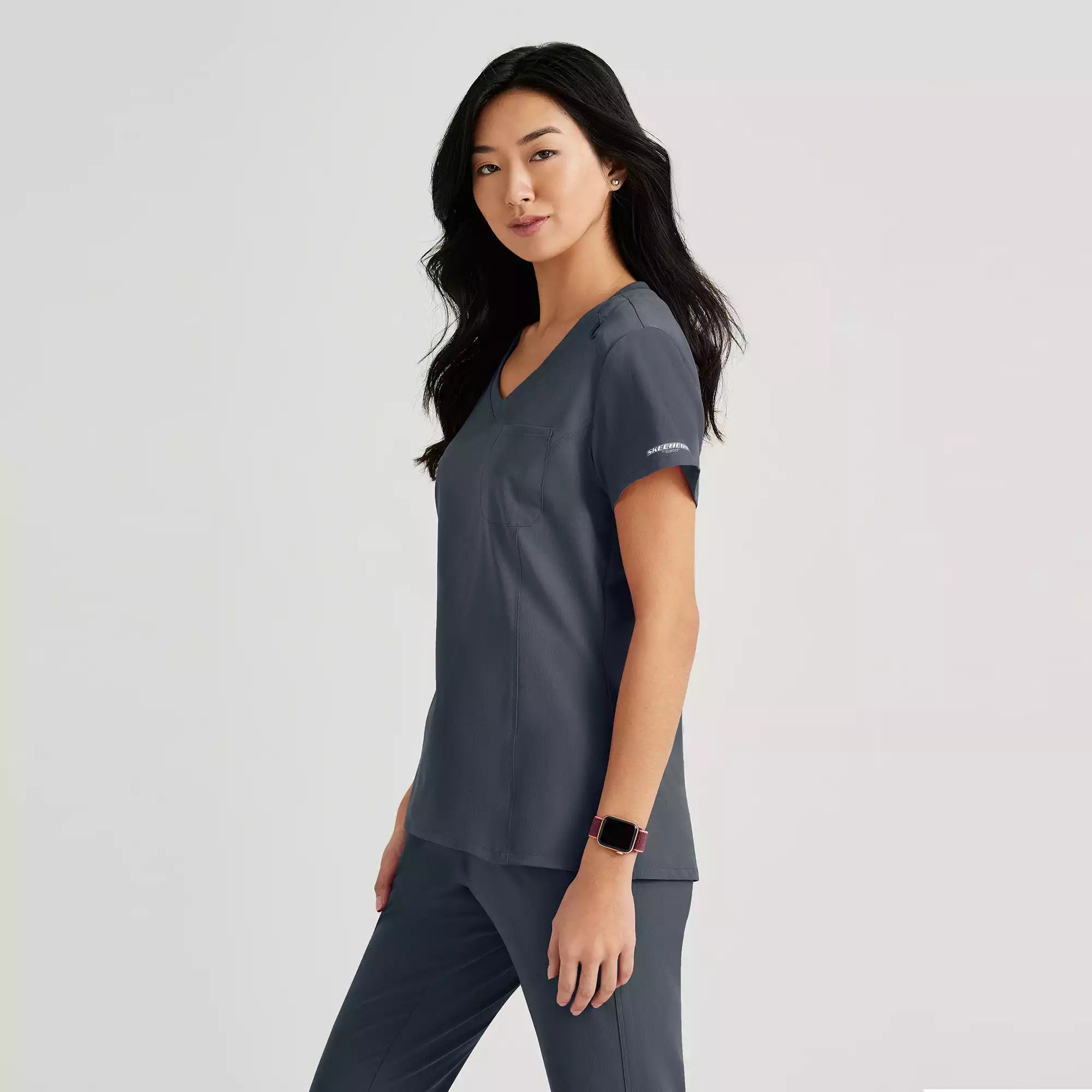 Skechers Women's Single Pocket V-Neck Tuck In Top | SKT147