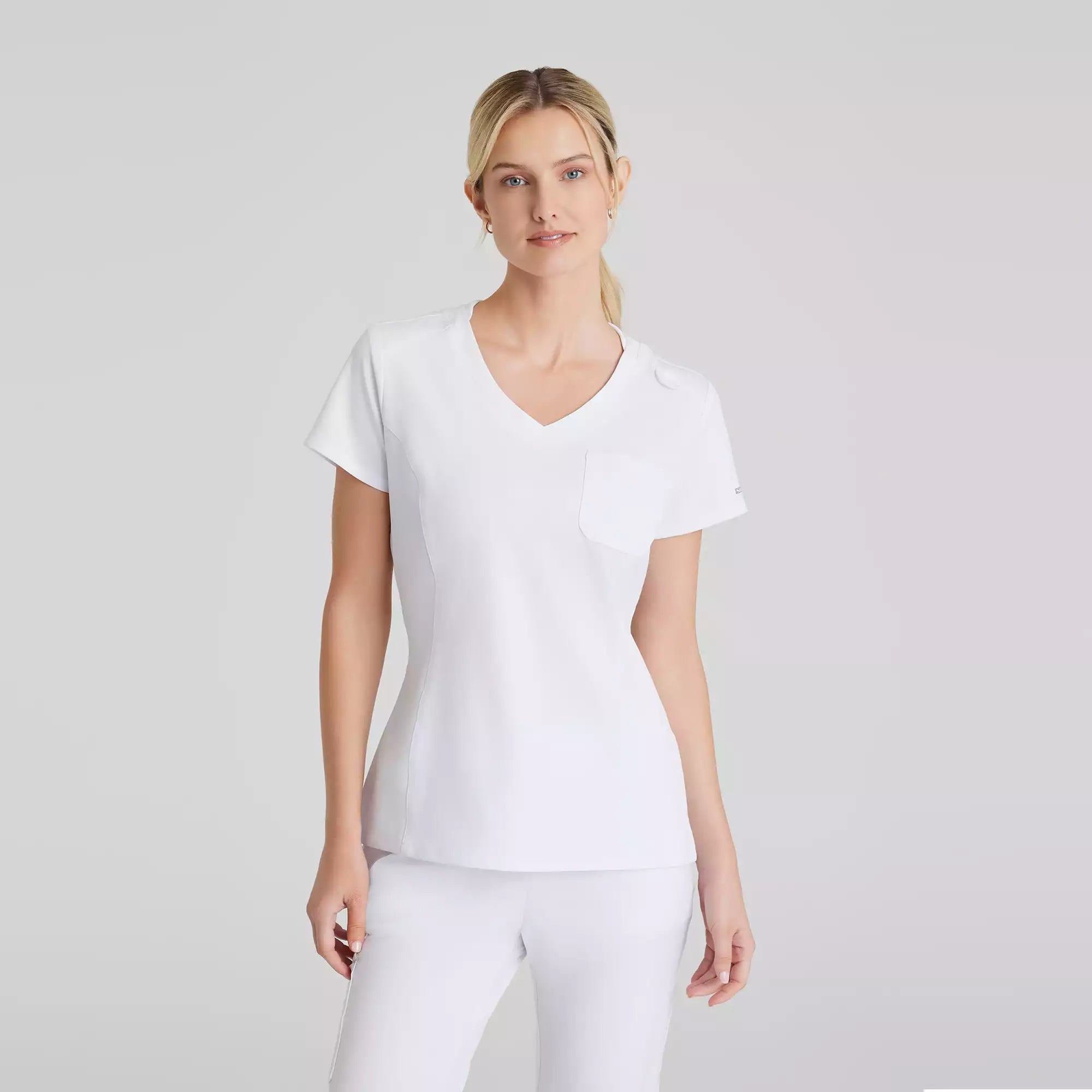 Skechers Women's Single Pocket V-Neck Tuck In Top | SKT147