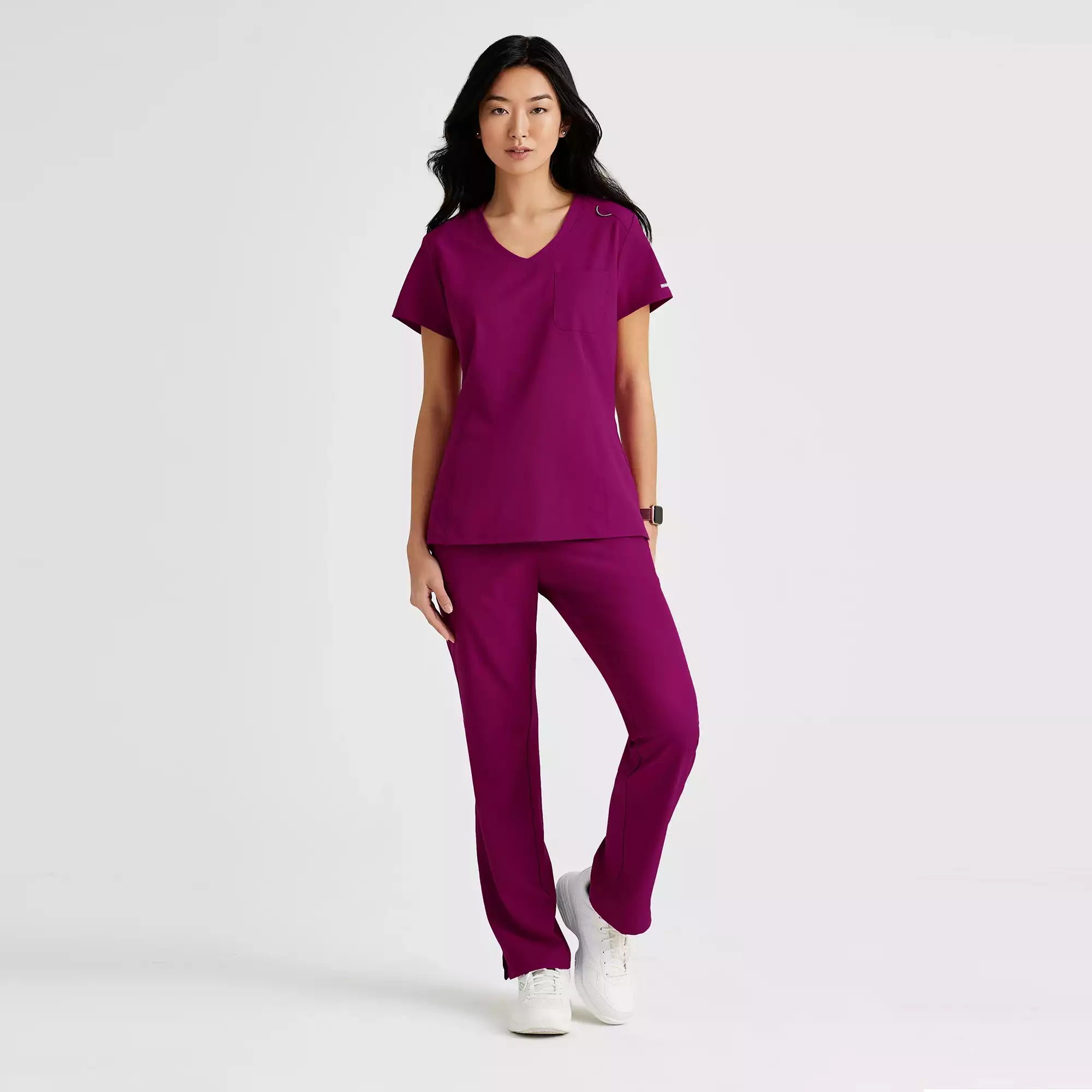 Skechers Women's Single Pocket V-Neck Tuck In Top | SKT147