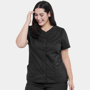 Snap Front V-Neck Top | WW622