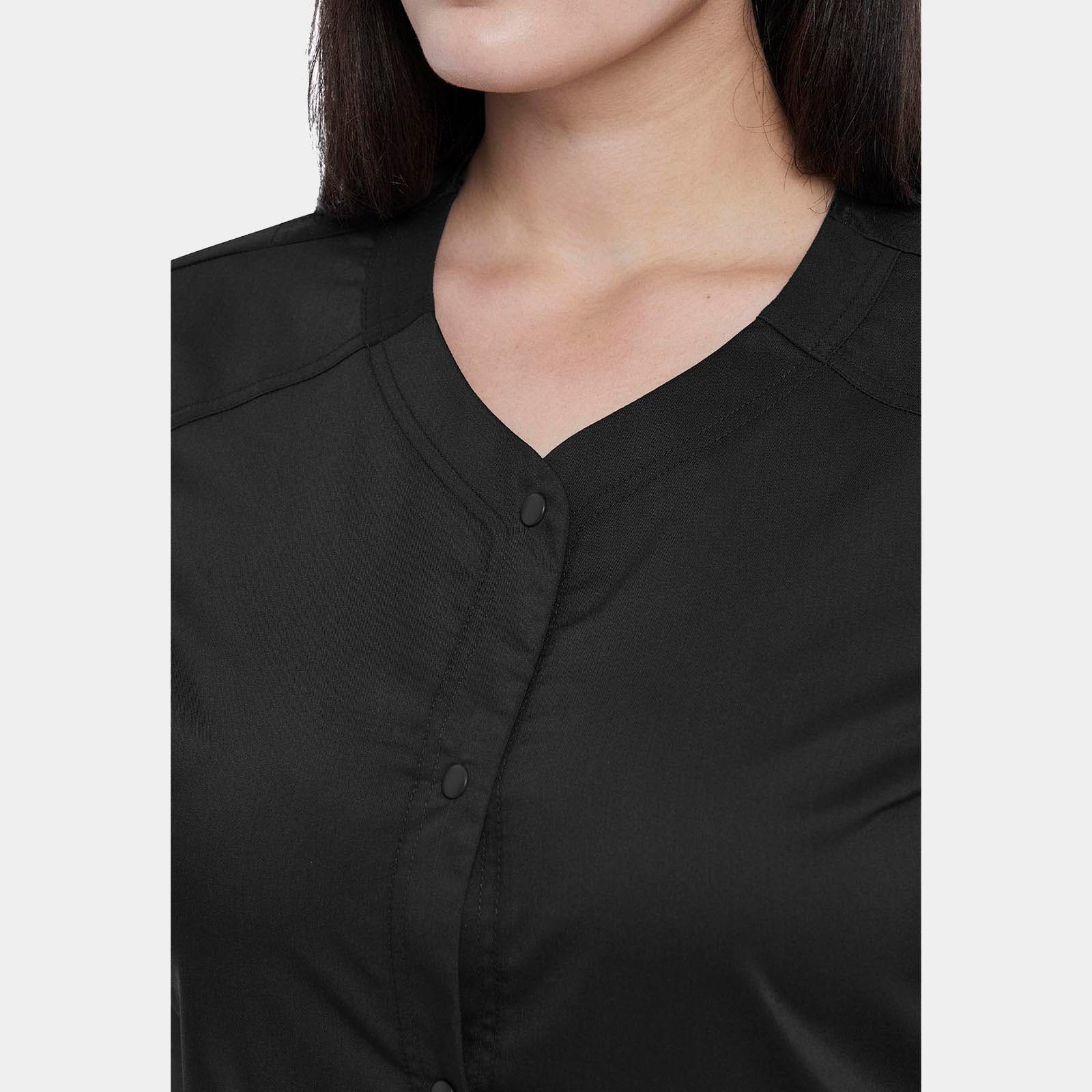 Snap Front V-Neck Top | WW622