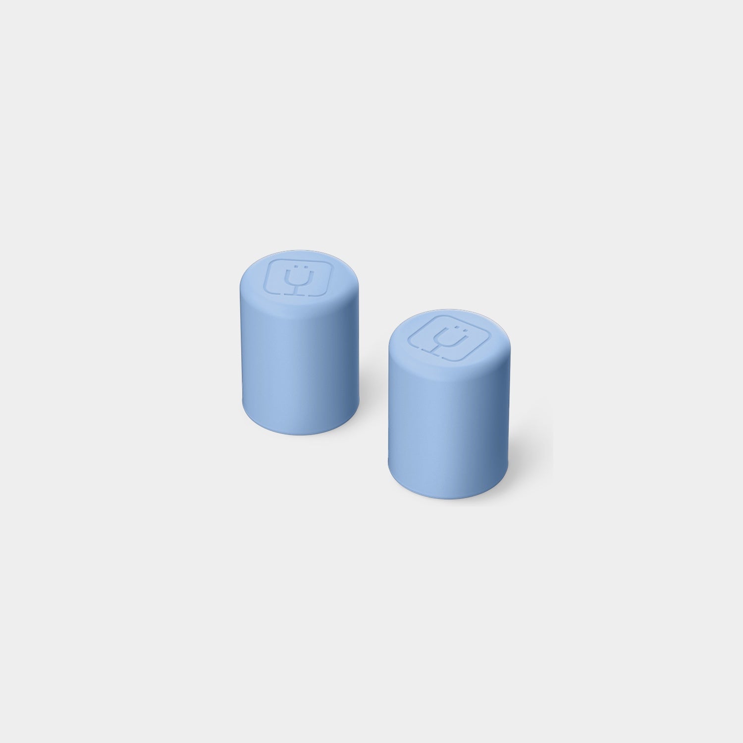 Read's Uniforms light blue magnetic straw covers for Era and Resa tumblers, 2-pack.