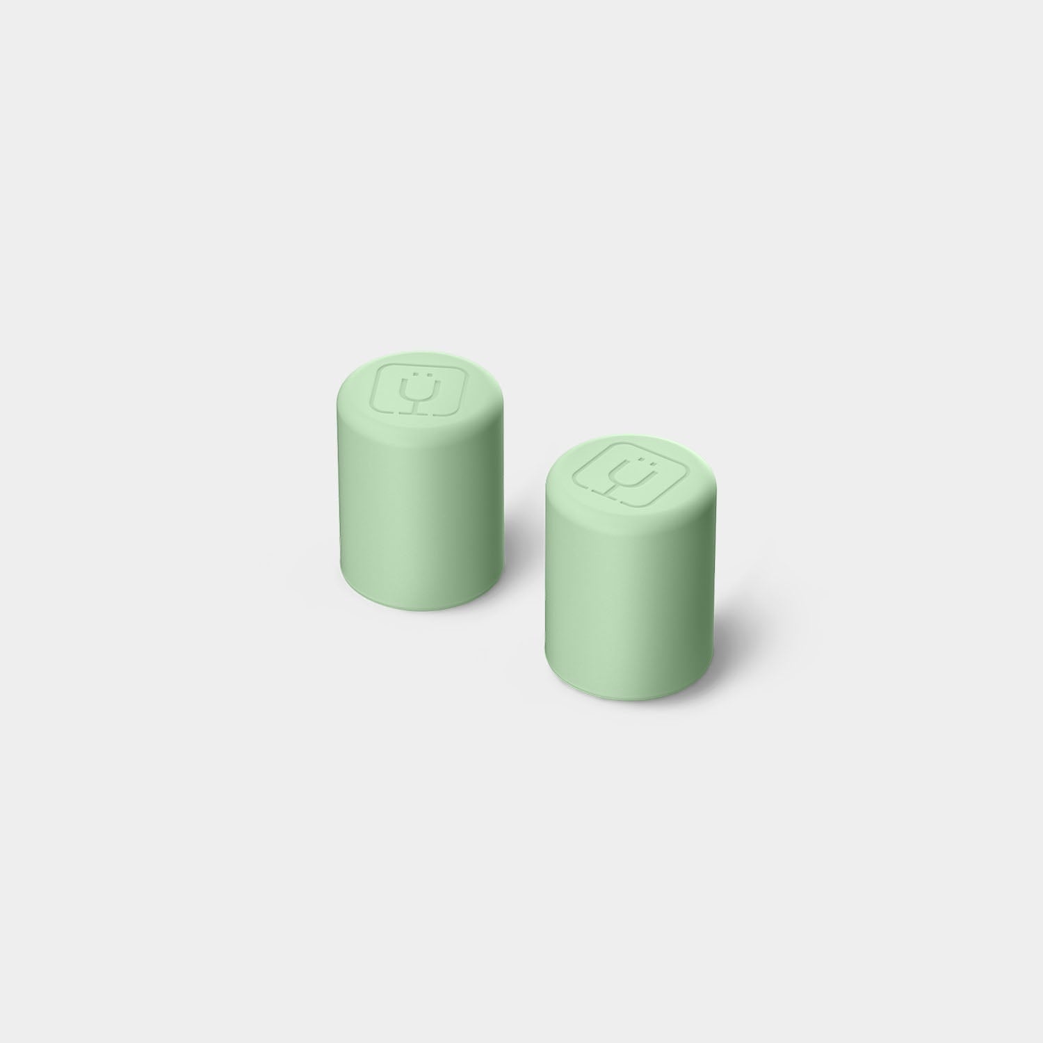 Read's Uniforms light green magnetic straw covers, 2-pack, for Era and Resa tumblers.