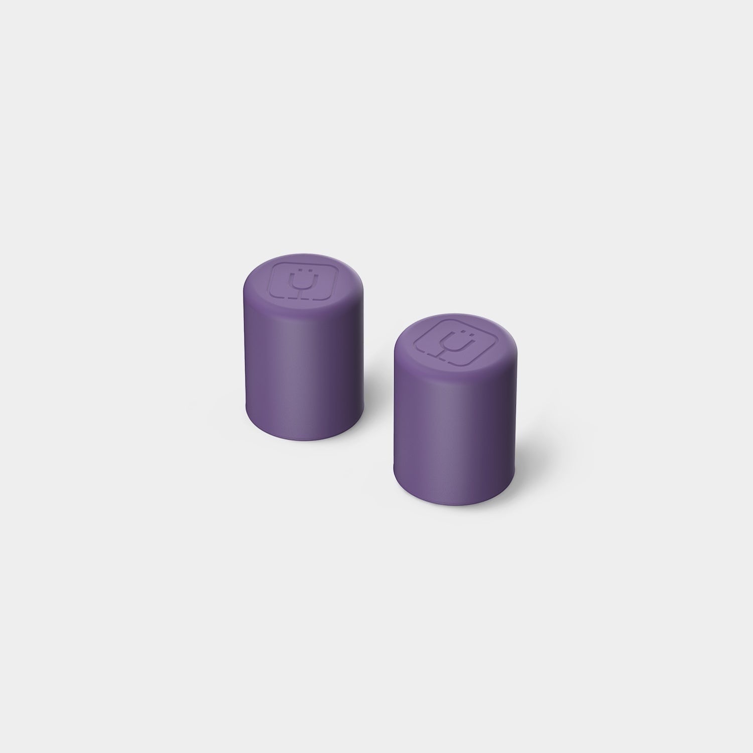 Read's Uniforms purple magnetic straw covers for Era and Resa tumblers, 2-pack.