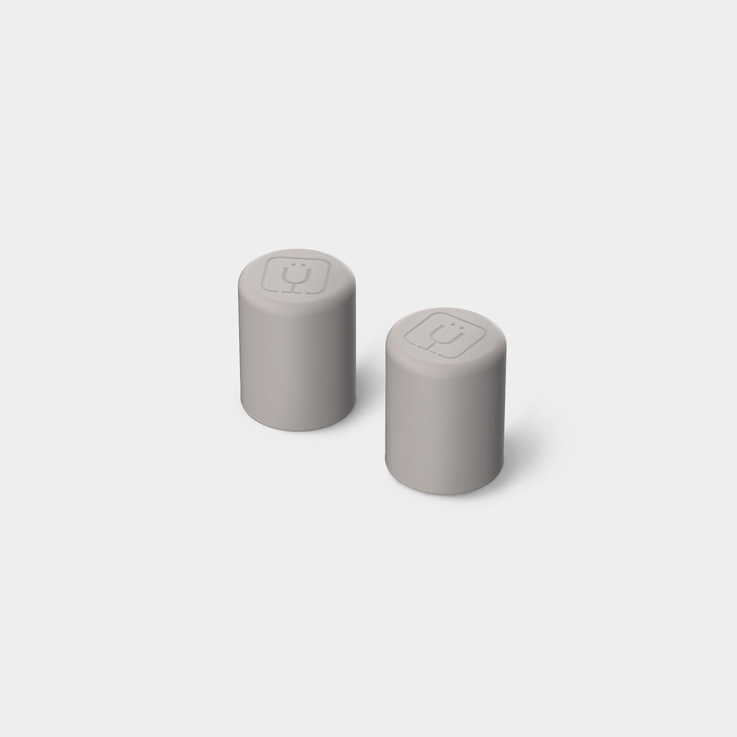 Read's Uniforms grey magnetic straw covers, 2-pack, for Era and Resa tumblers. Protects straw from dust.