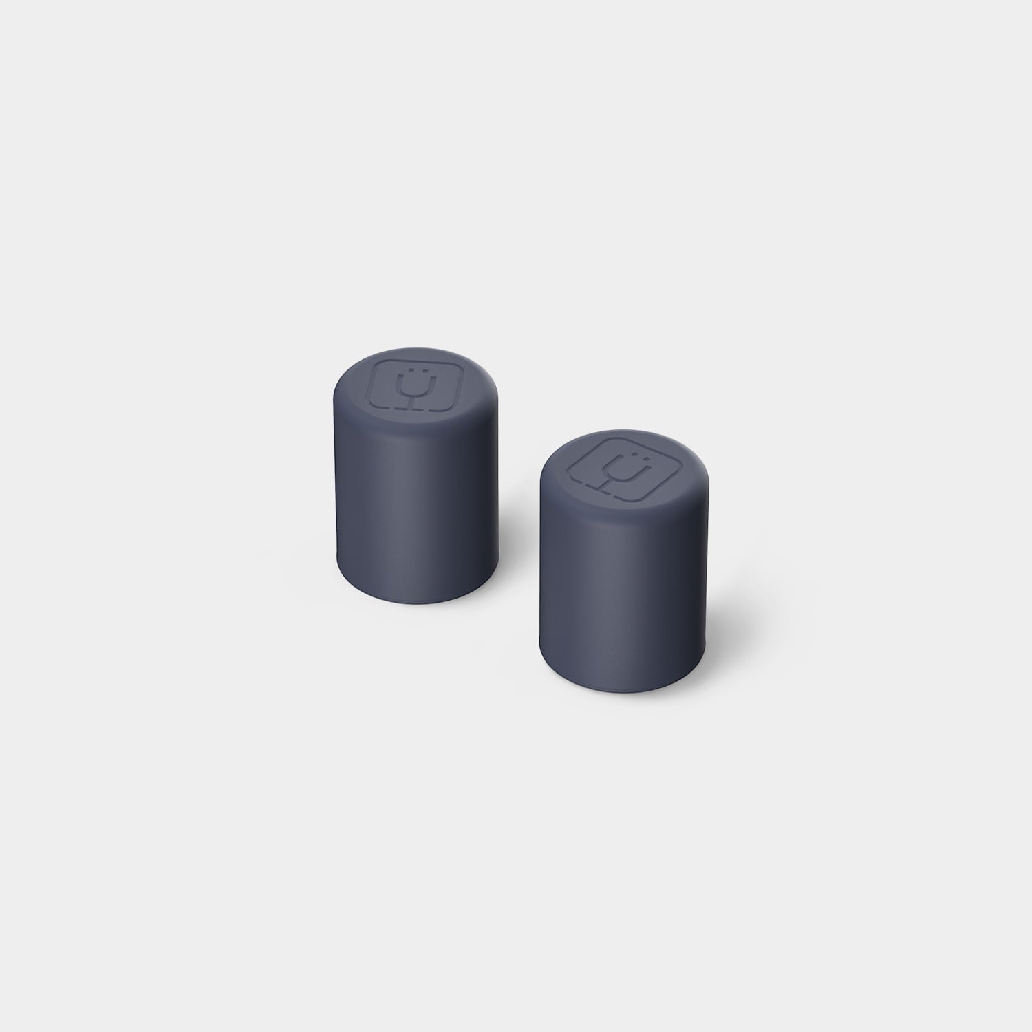 Read's Uniforms dark grey magnetic straw covers for Era and Resa tumblers, 2-pack.