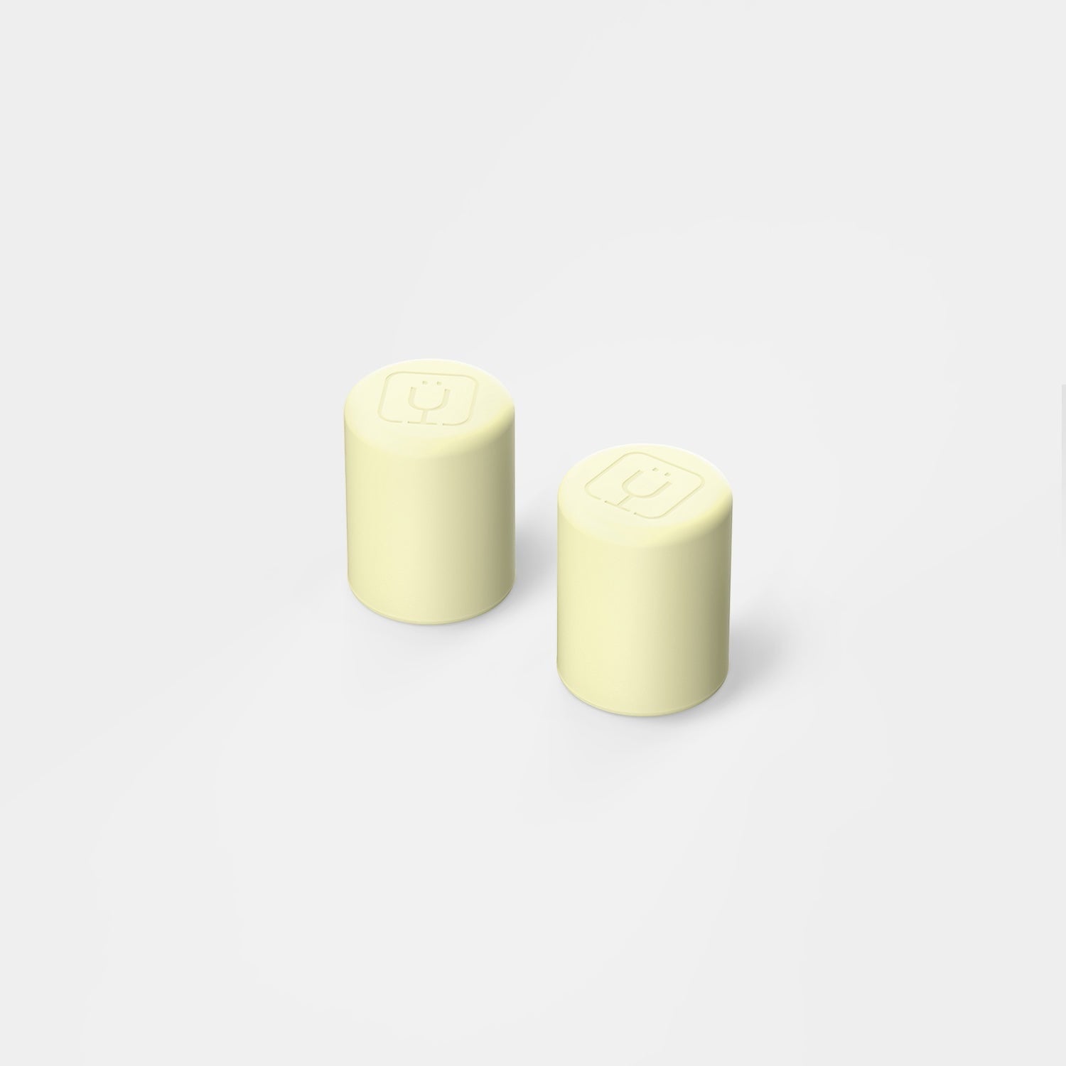 Read's Uniforms pale yellow magnetic straw covers for tumblers, 2-pack